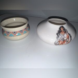 Native American Inspired Ceramic Vase Set